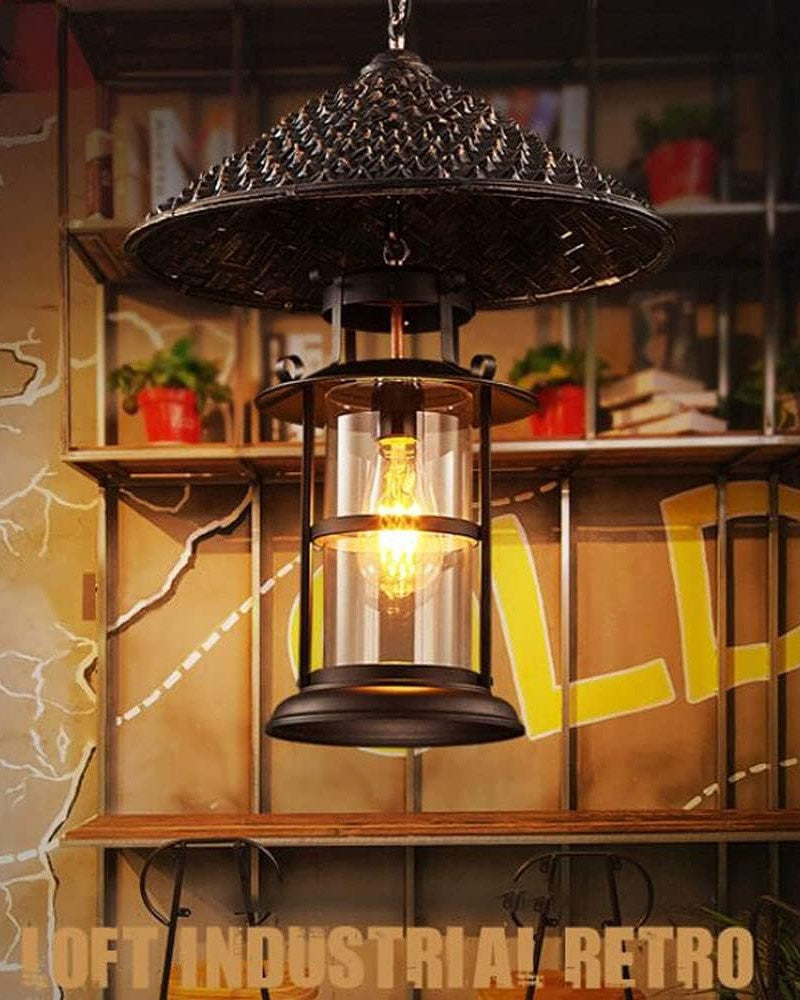 Rustic Lantern Pendant Light
