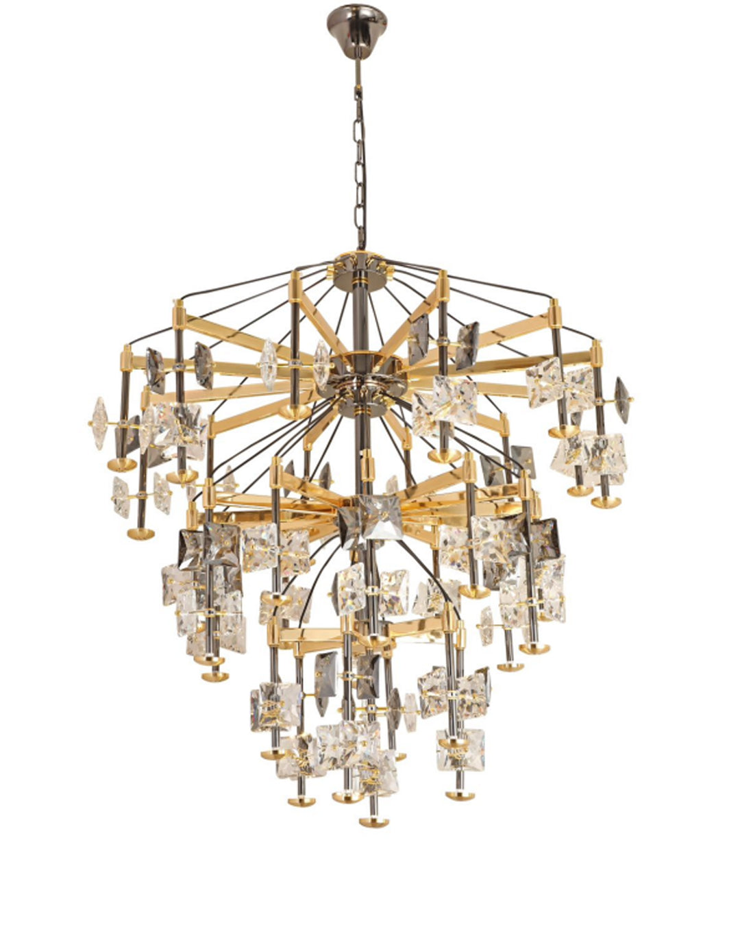 Multi-Tiered Cascade Crystal Chandelier