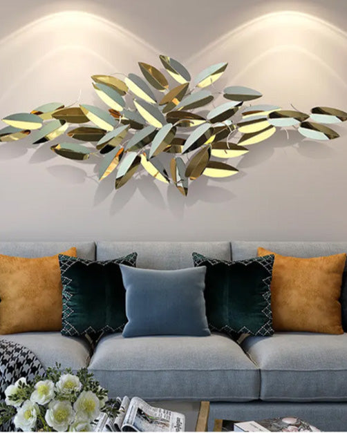 Leaf Modelling Titanium Arts Wall Sculpture - The Decor Kart