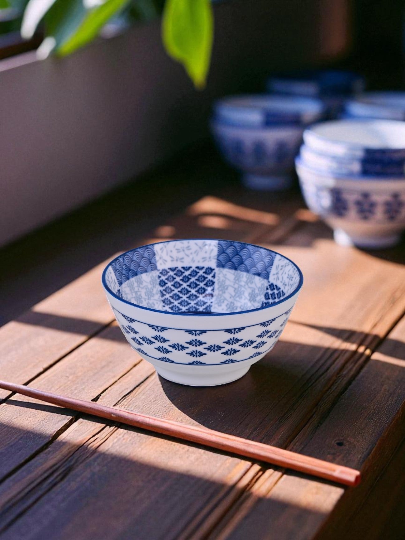 Midnight Mosaic Ceramic Serving Bowl