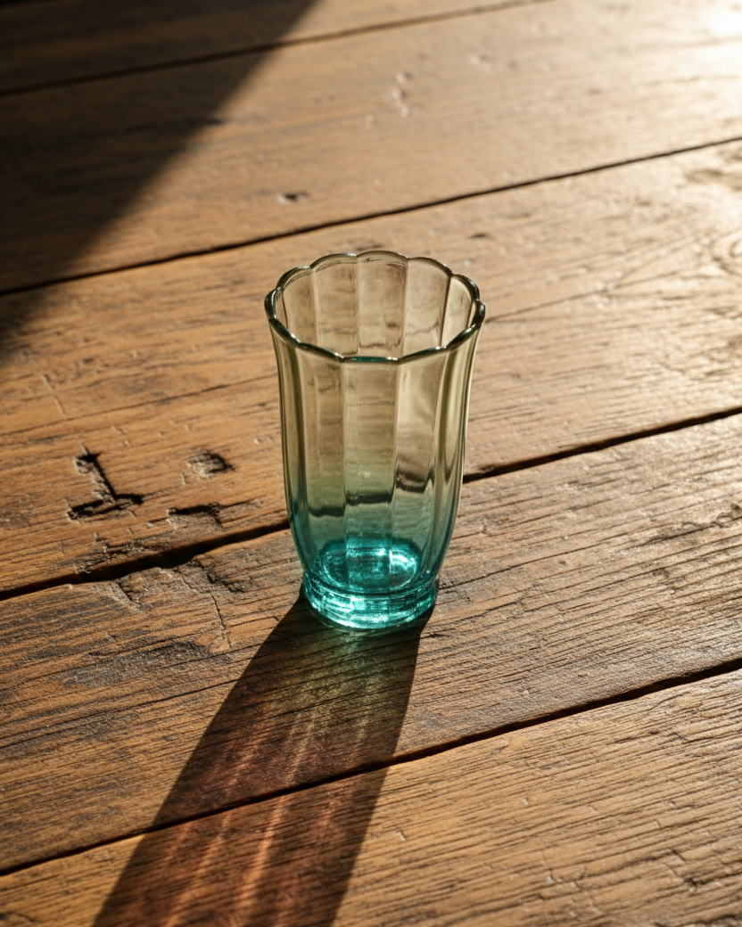 Green Ombré Tulip Tall Glass - Set of 6