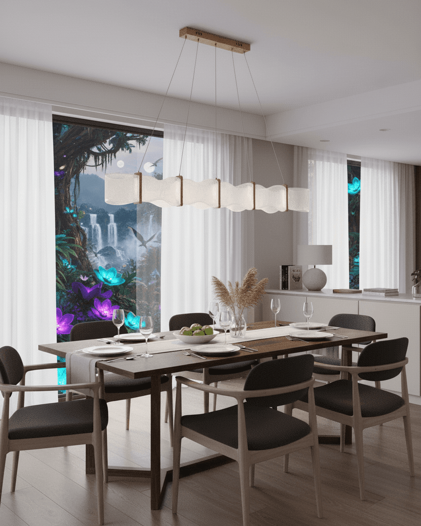 Modern Linear Wave Pendant Light