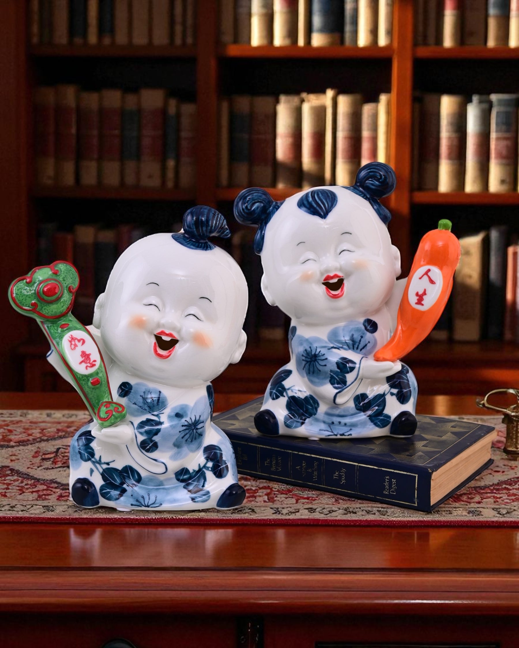 Joyful Fortune Kids Figurines - Set Of 2