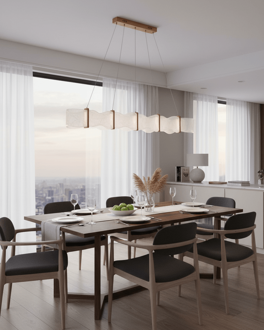 Modern Linear Wave Pendant Light