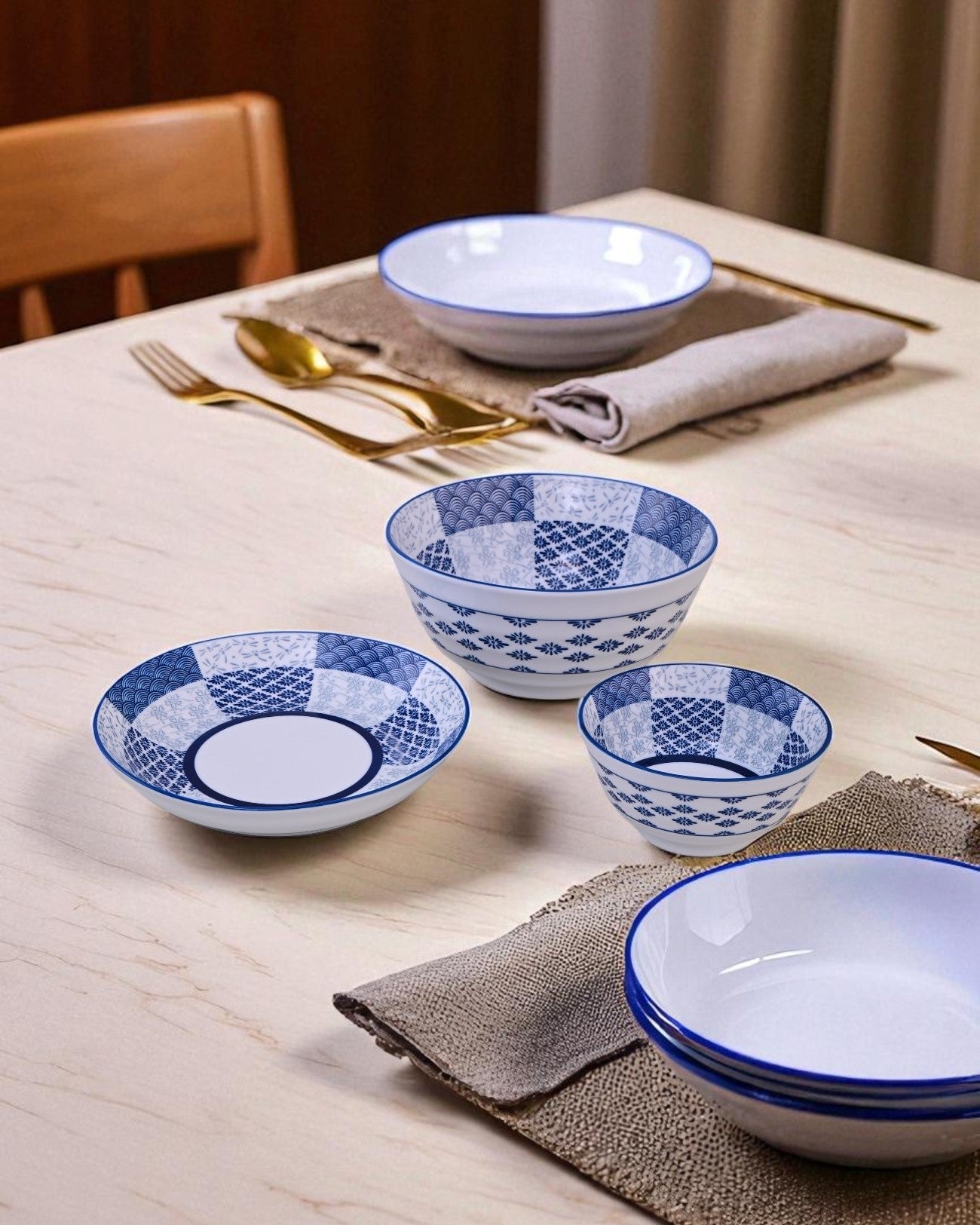 Midnight Mosaic Ceramic Bowl
