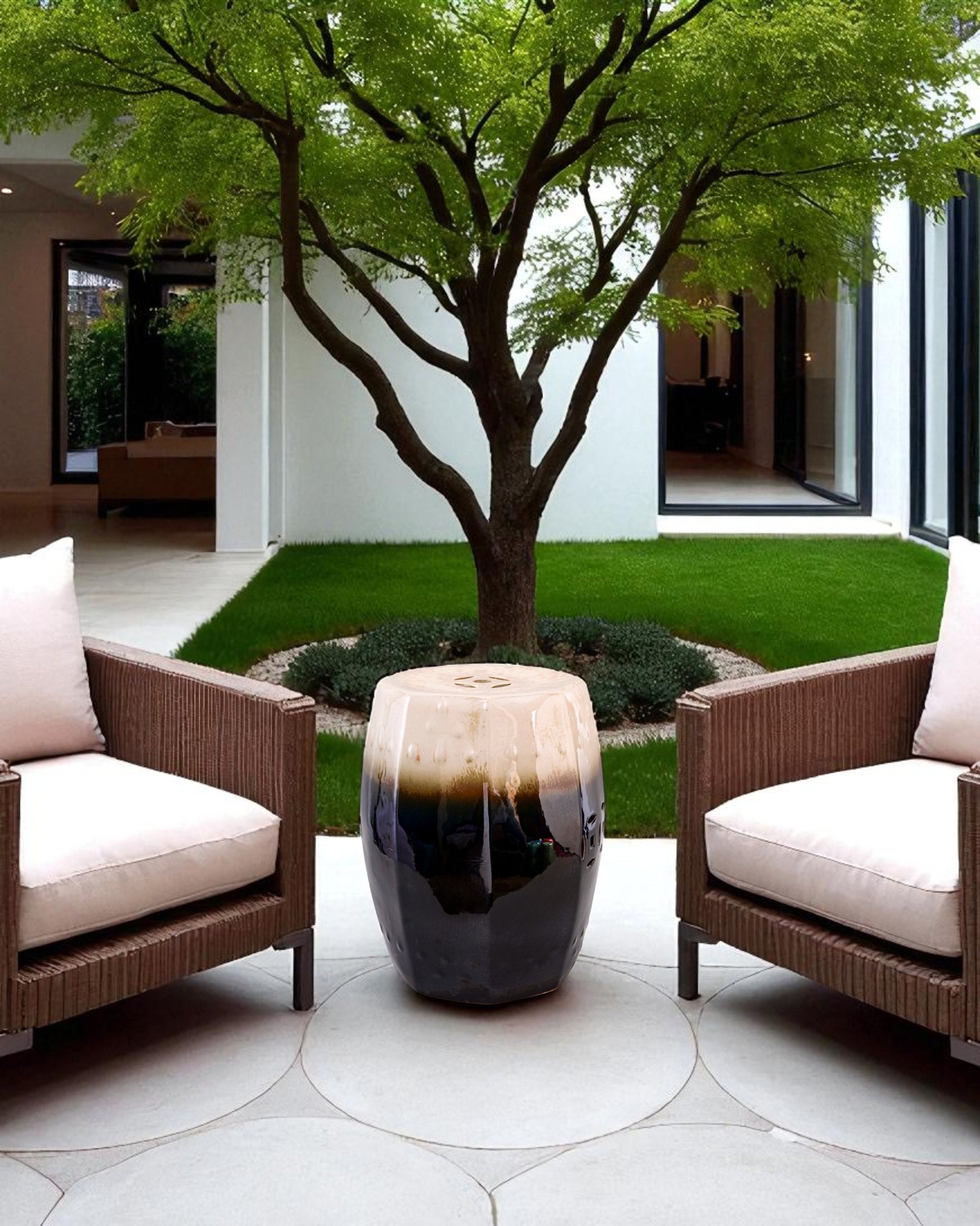 Ebony Mist Garden Stool