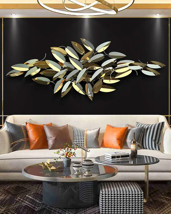 Leaf Modelling Titanium Arts Wall Sculpture - The Decor Kart