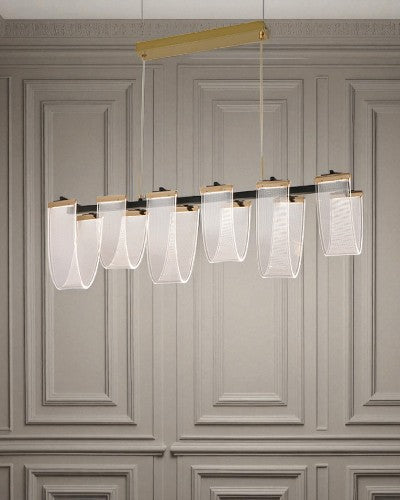 Lunaria Fold Linear Chandelier