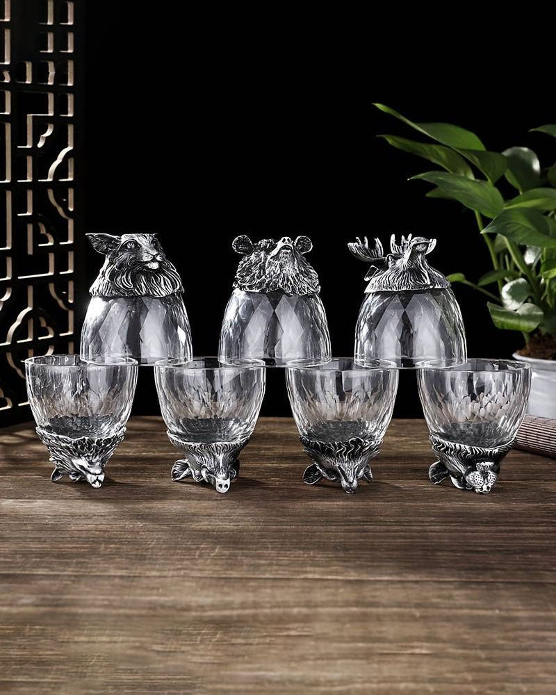 Lion Animal Head Shot Glass - The Decor Kart