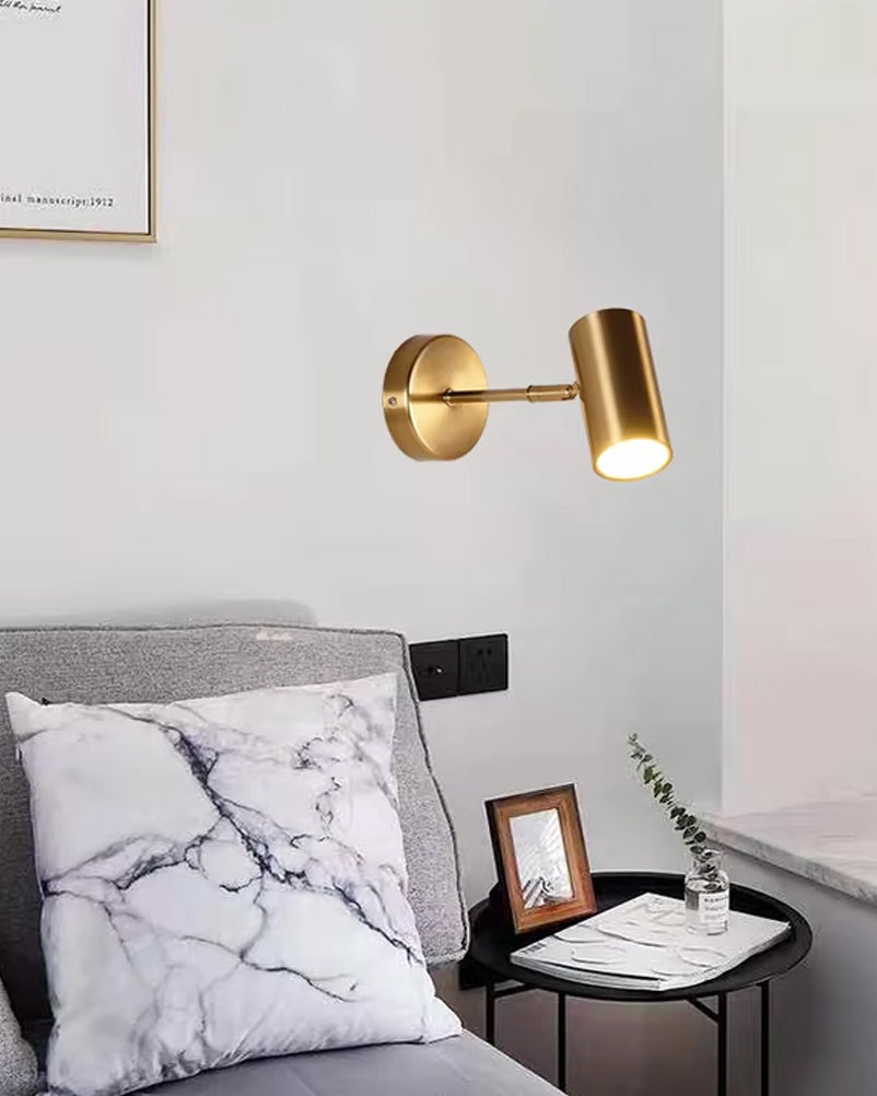 Bedside Reading Light Cylindrical Spotlight 5W-Gold