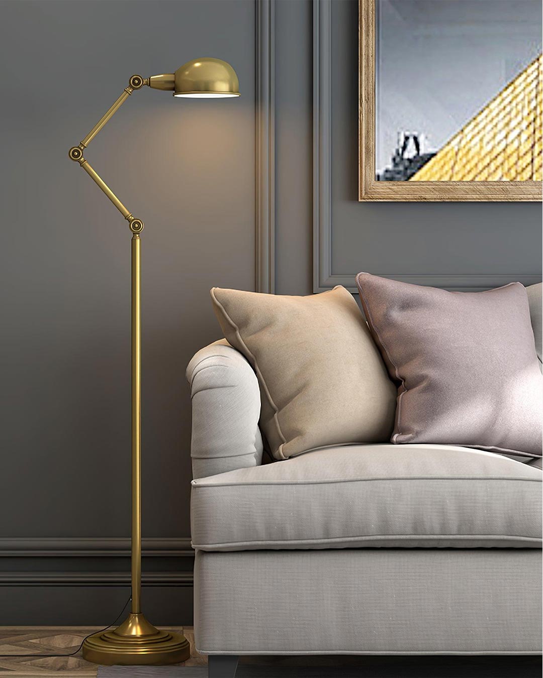 Vintage Iron Adjustable Floor Lamp - The Decor Kart