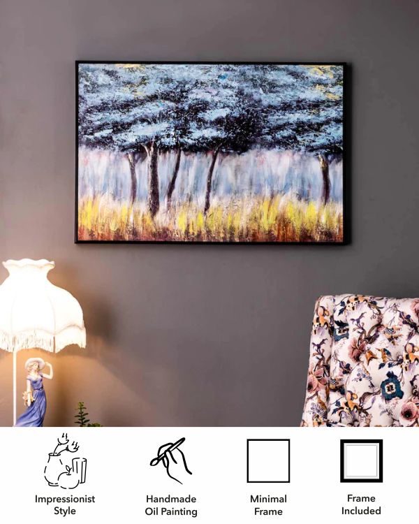 Calmness Semi Hand-made Wall Art - 36*24 Inch