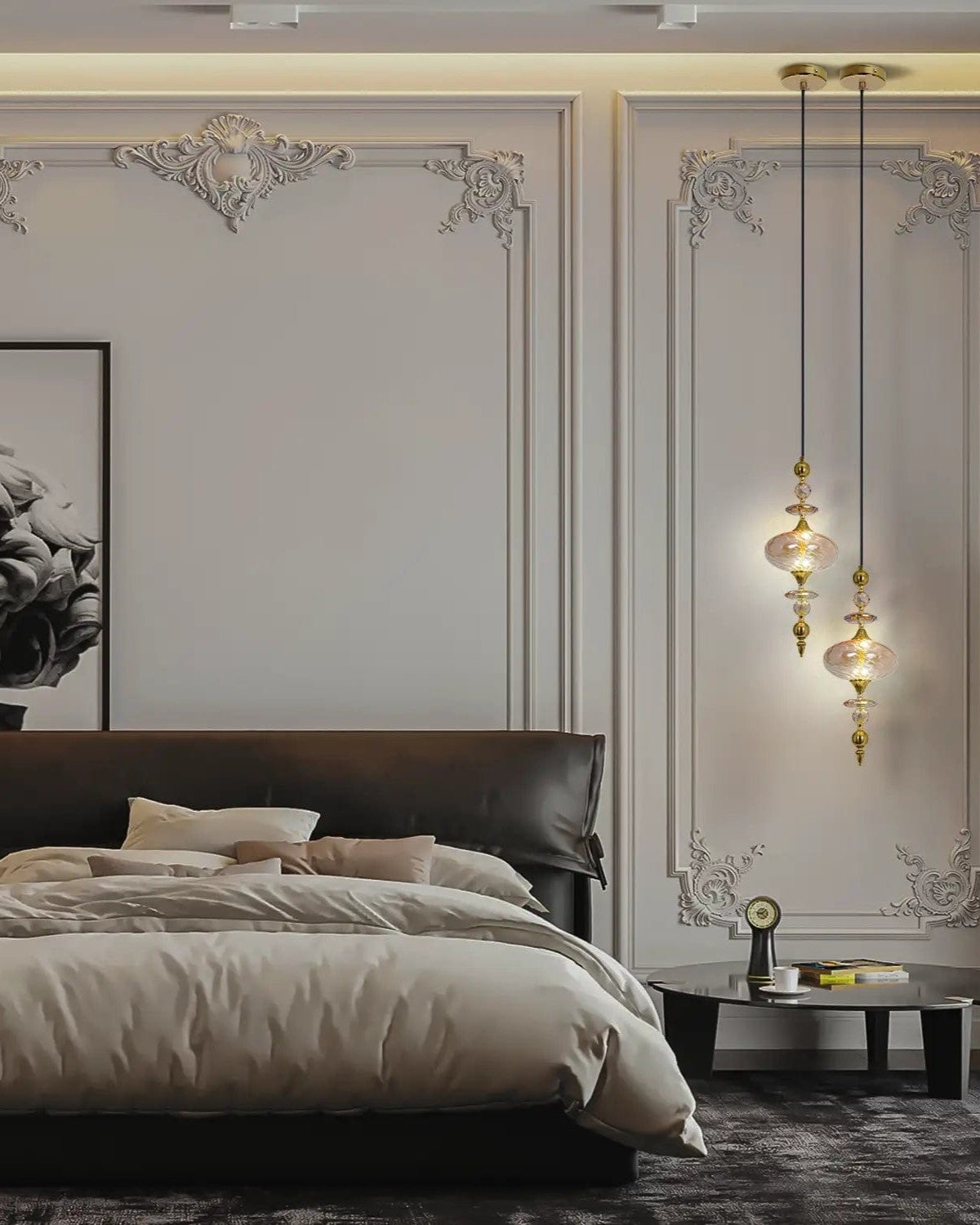 Royal Amber Crystal Pendant Light