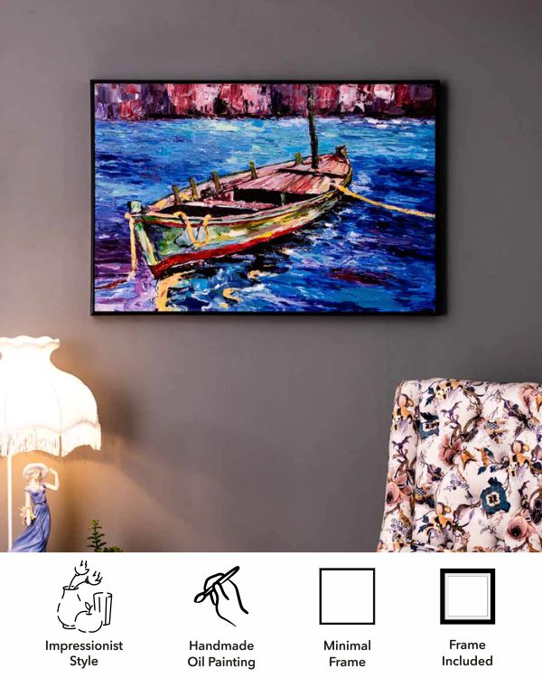 The Solitary Traveller Semi Hand-made Wall Art - 36*24 Inch - The Decor Kart