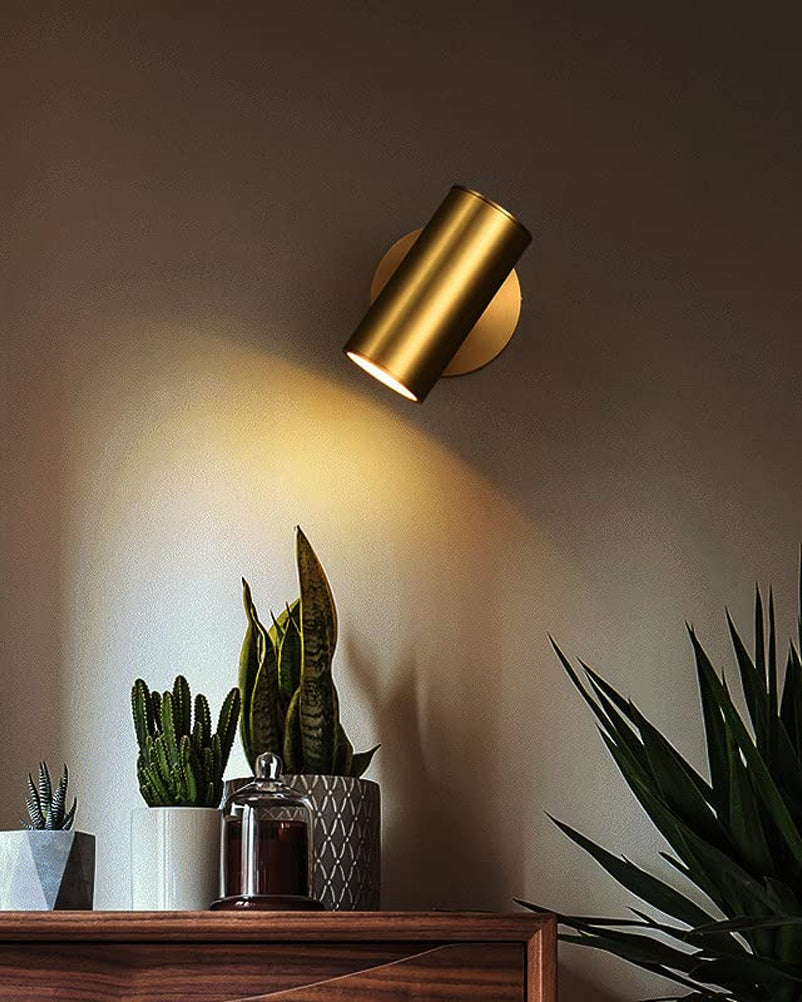 Bedside Reading Light Cylindrical Spotlight 5W-Gold