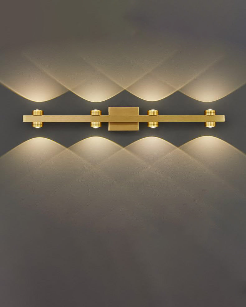 Radiant Gold Mirror Wall Light - 4 Lights