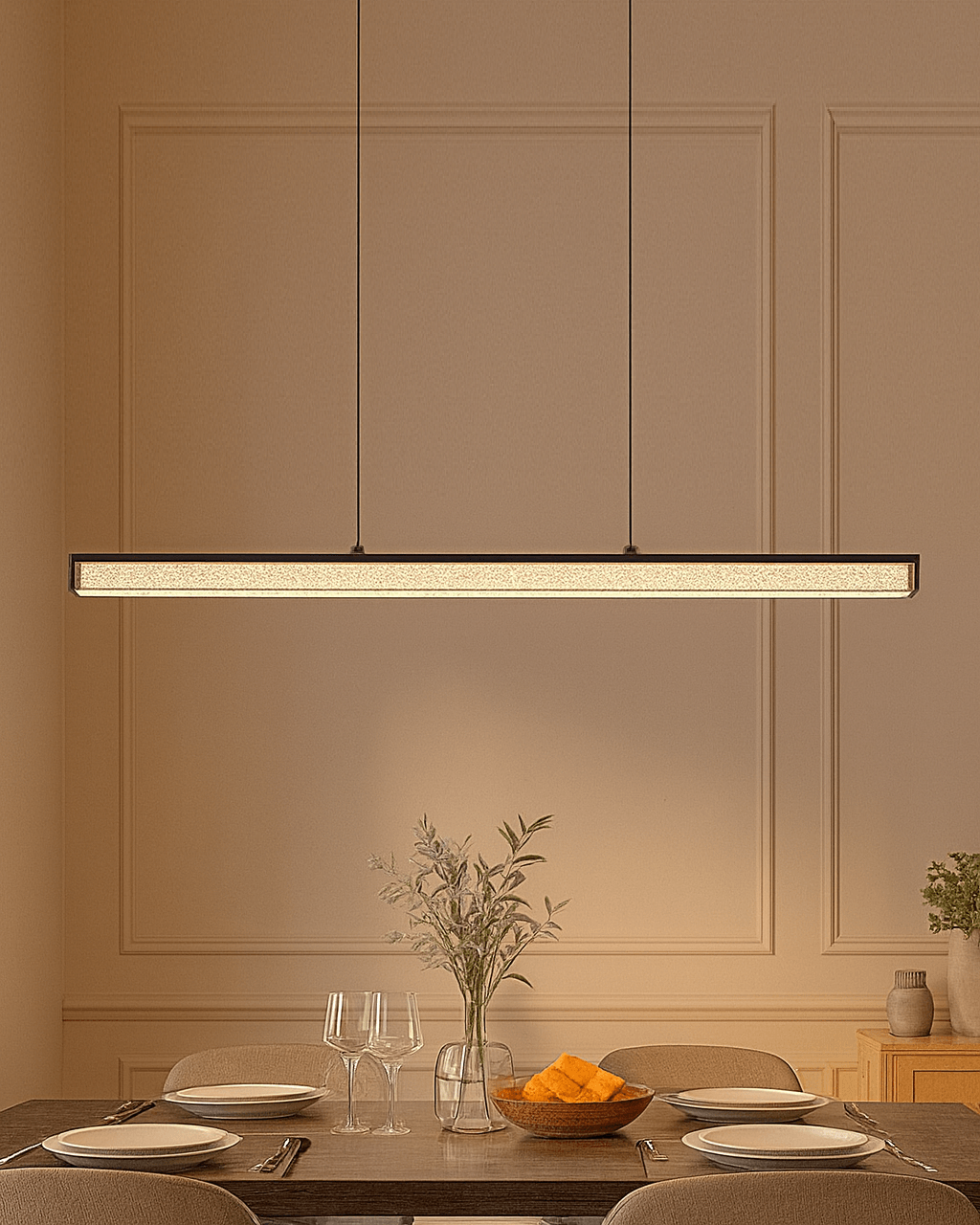 Aurora Linear Crystal Pendant Light