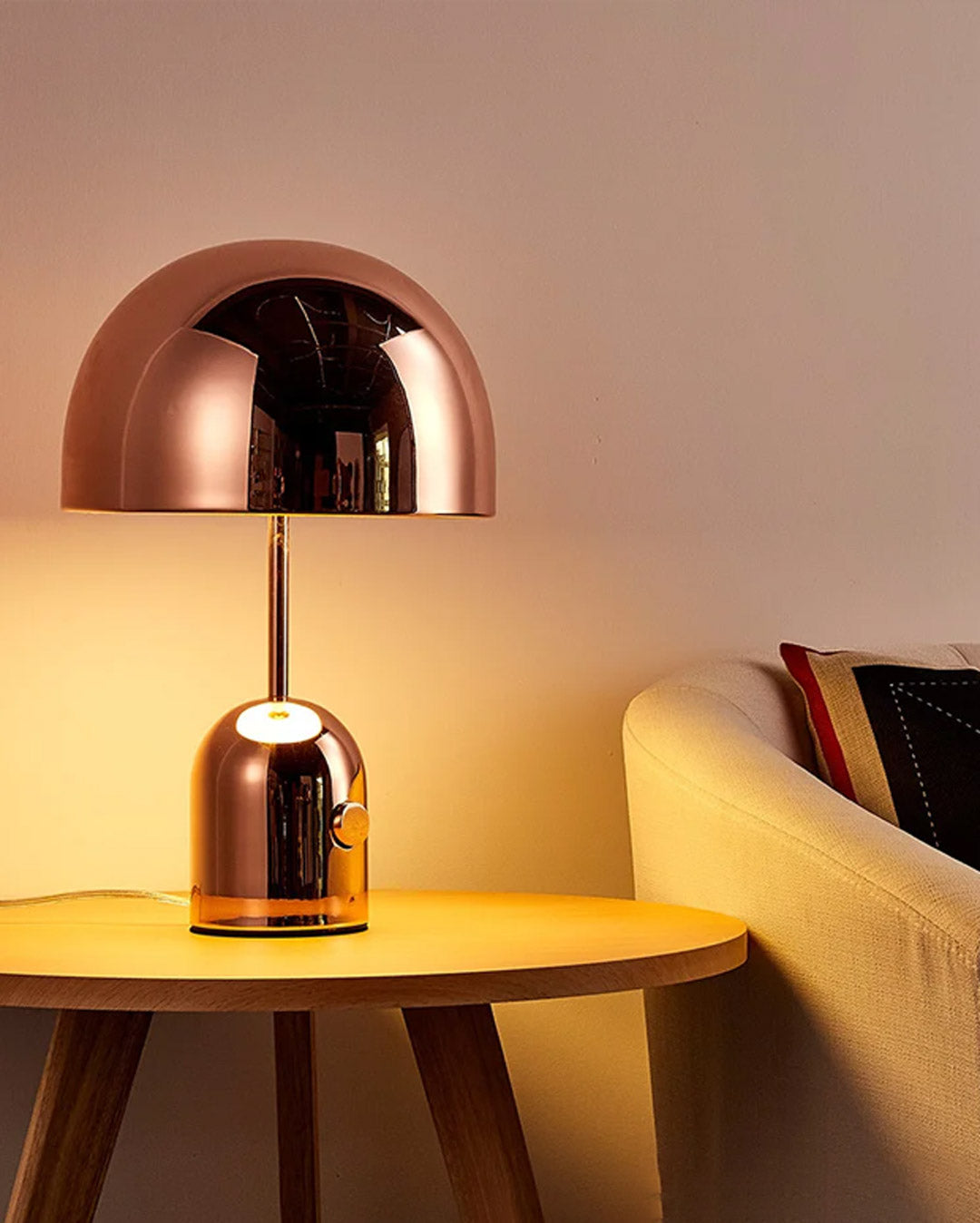 Mushroom Luxury Rose Gold Table Lamp - The Decor Kart