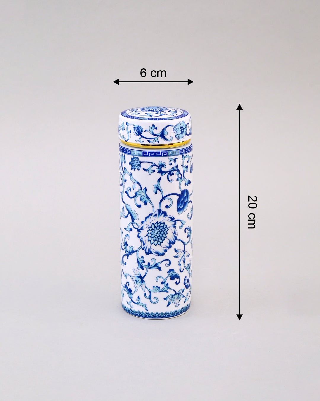 Ceramic Travel Flask - Blue & White