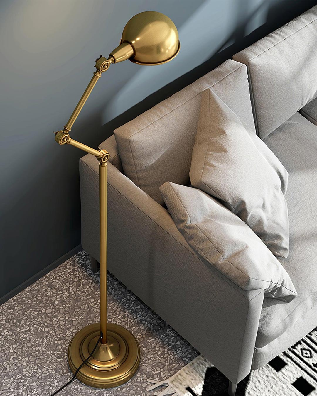 Vintage Iron Adjustable Floor Lamp - The Decor Kart