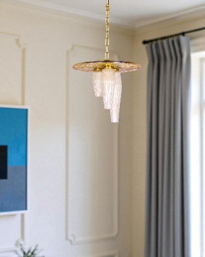 Cascade Crystal Fringe Pendant