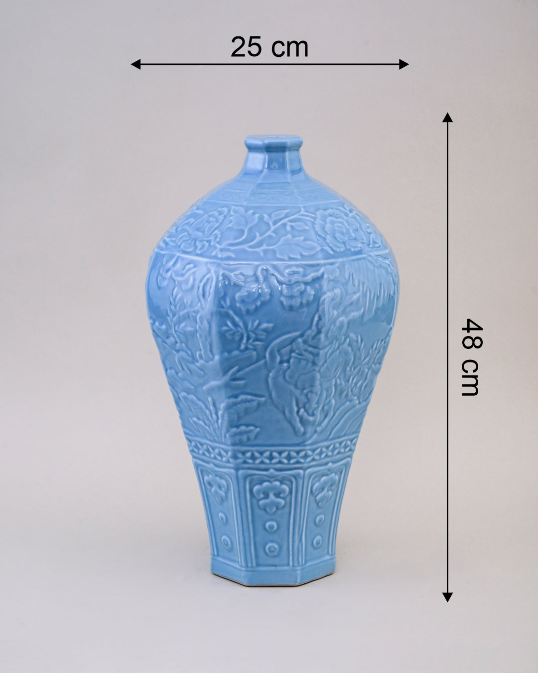 Celestial Blue Celadon Baluster Vase