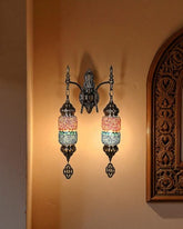 Double Mosaic Glass Turkish Wall Light