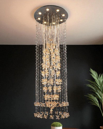 Celestial Cascade Double Height Crystal Chandelier