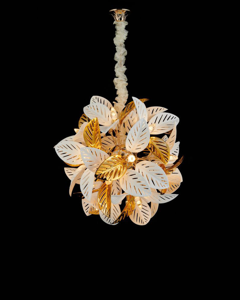 Leaf Cluster Pendant Chandelier - 18 Bulbs