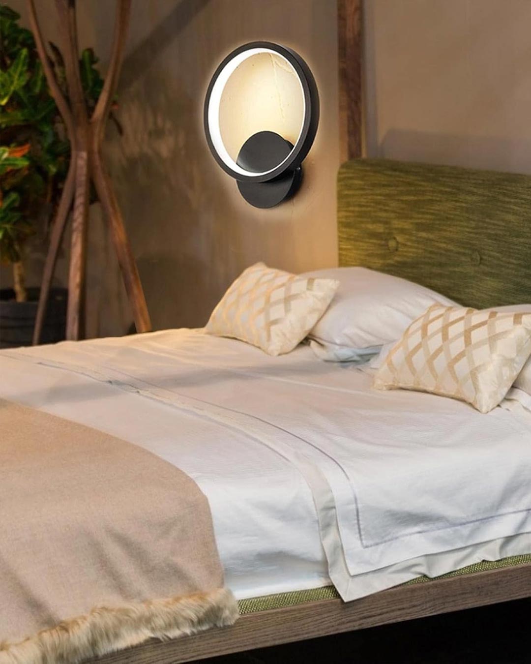 Luminaire Round LED Wall Light - Black - The Decor Kart