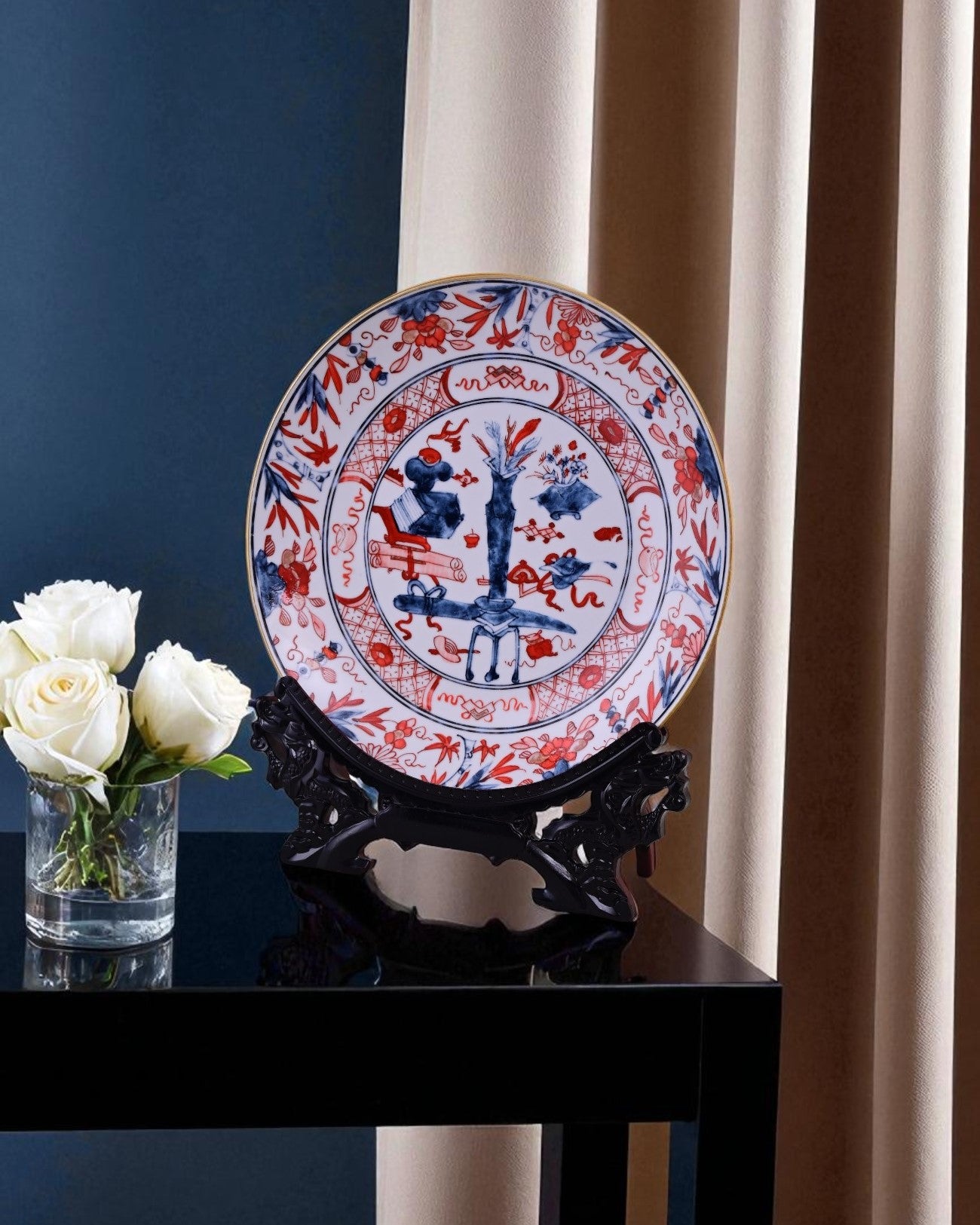Oriental Imari Garden Decorative Plate - 10"