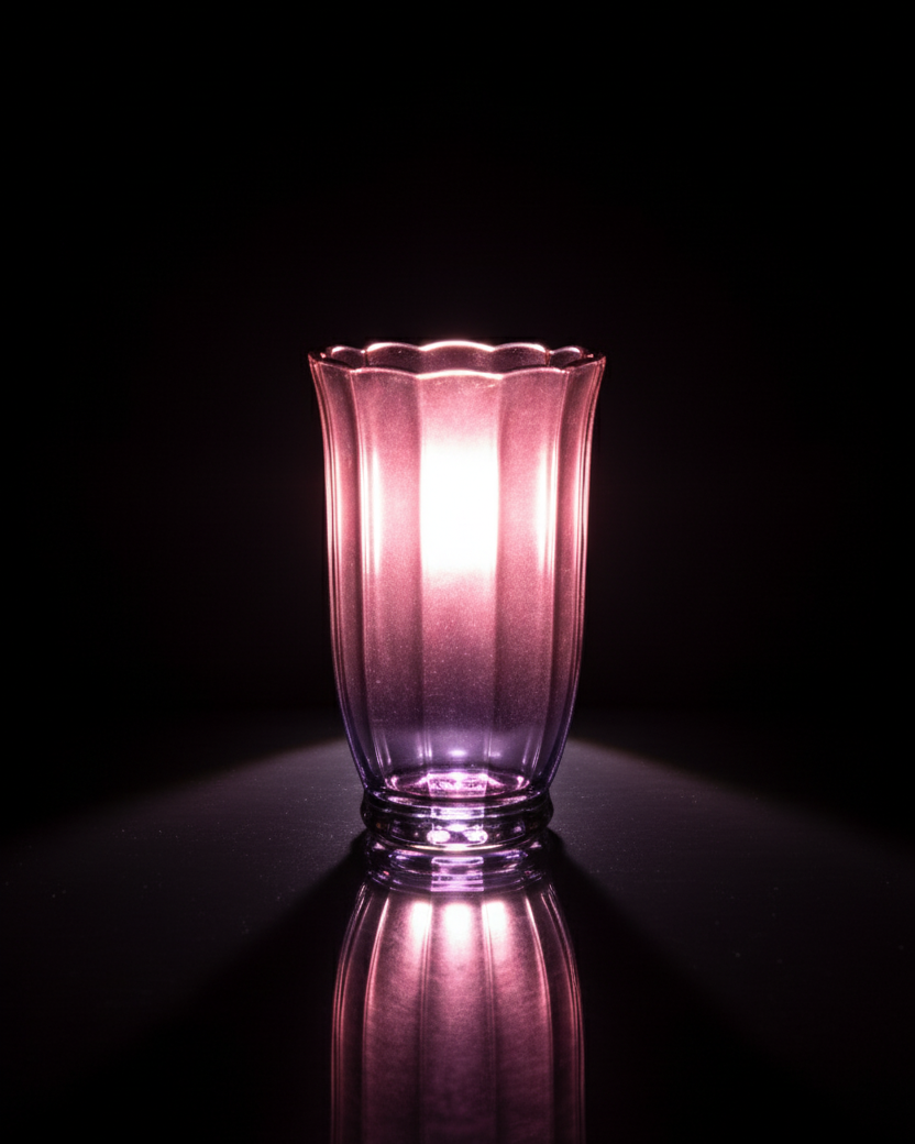 Purple Ombré Tulip Tall Glass - Set of 6