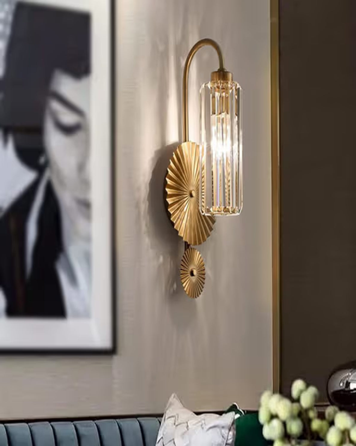 Crystal Radiance Gold Wall Light