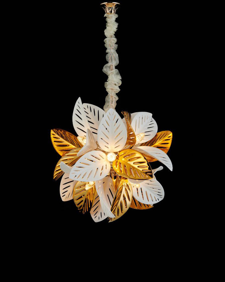 Leaf Cluster Pendant Chandelier - 12 Bulbs
