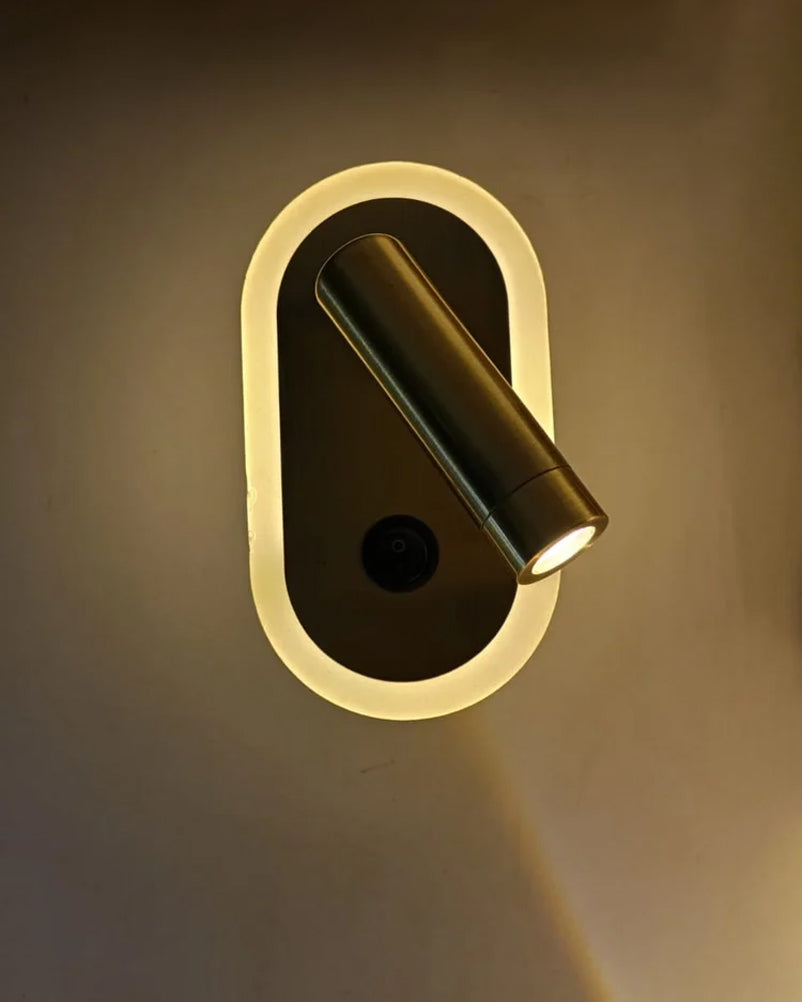 Golden Finish Wall Mounted LED Spotlight