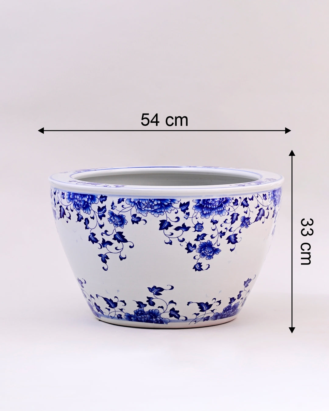 Blue & White Azure Bloom Planter