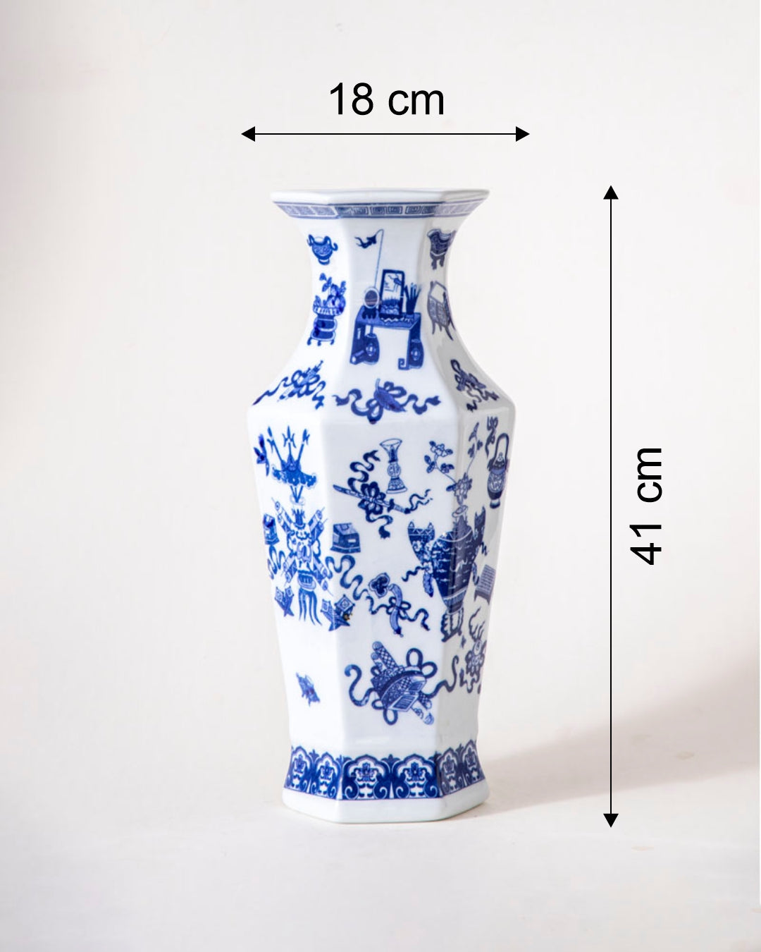 Blue and White Wall Vase
