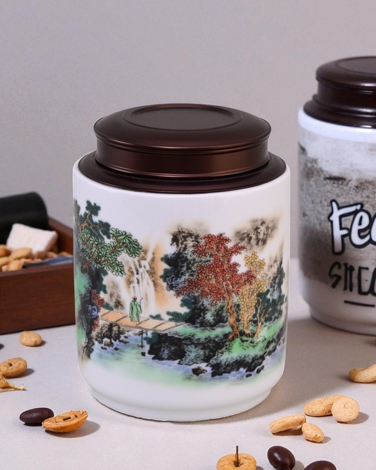 Imperial Landscape Porcelain Storage Jar