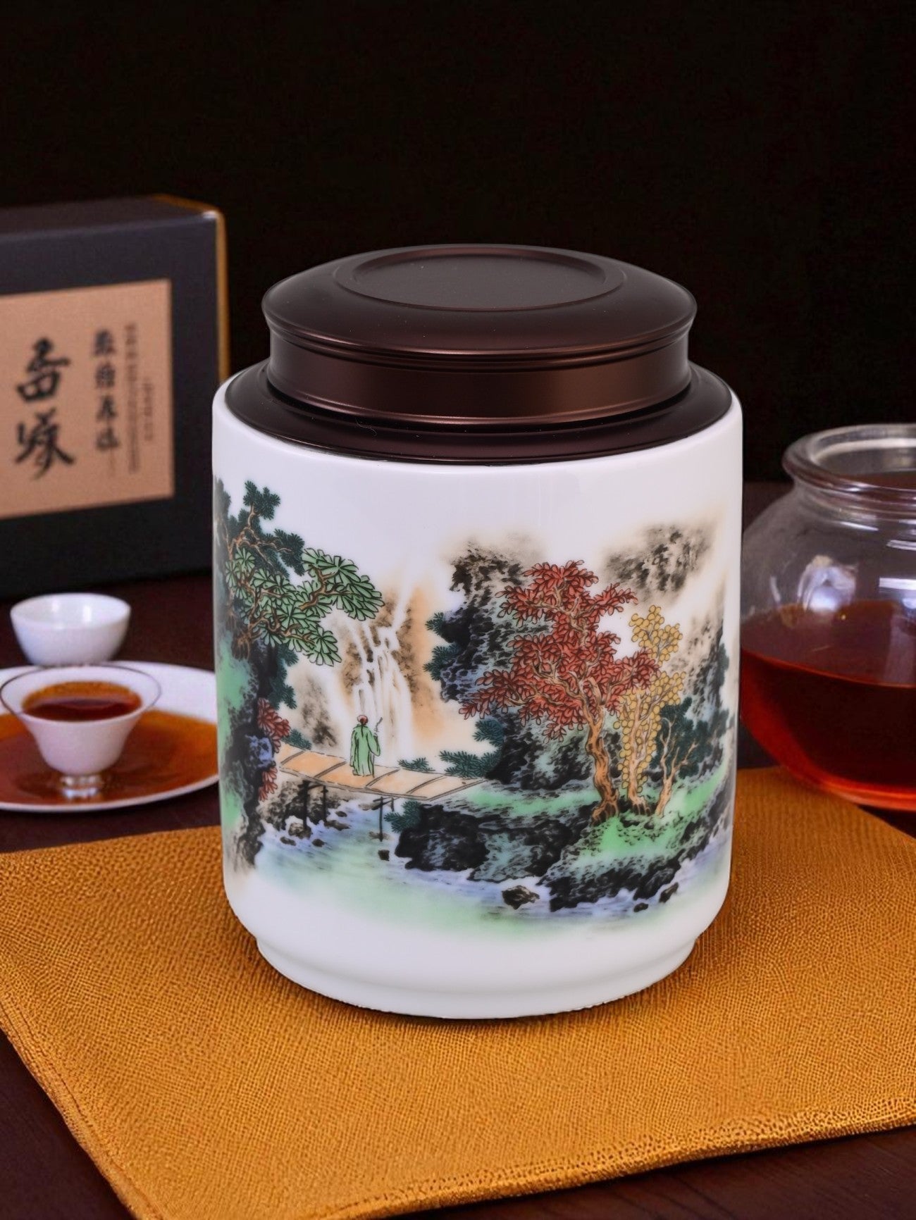 Imperial Landscape Porcelain Storage Jar