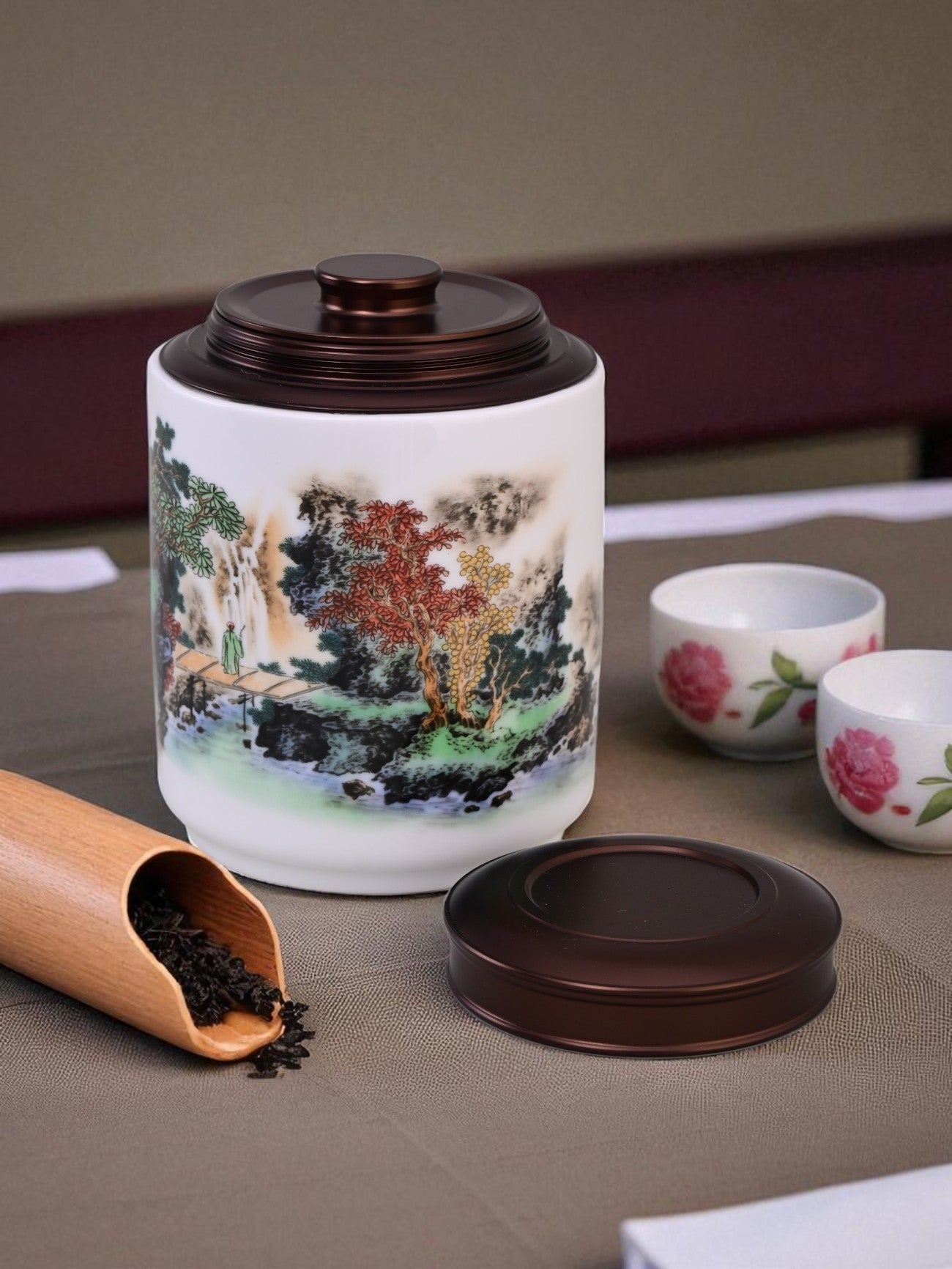 Imperial Landscape Porcelain Storage Jar