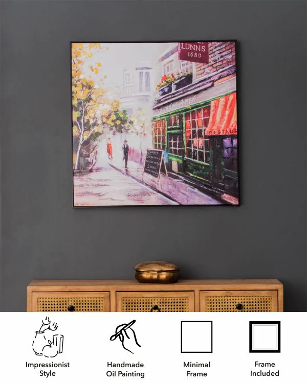 Cityscape II Semi Hand-made Wall Art - 32*32 Inch - The Decor Kart