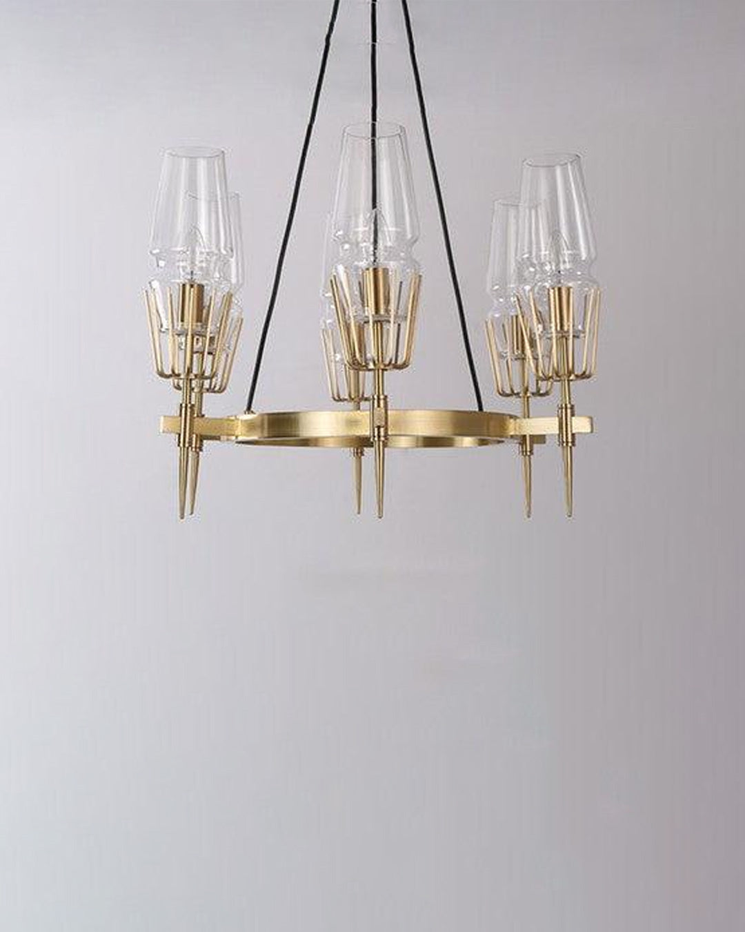 Regal Aura Round Chandelier - 6 Bulbs