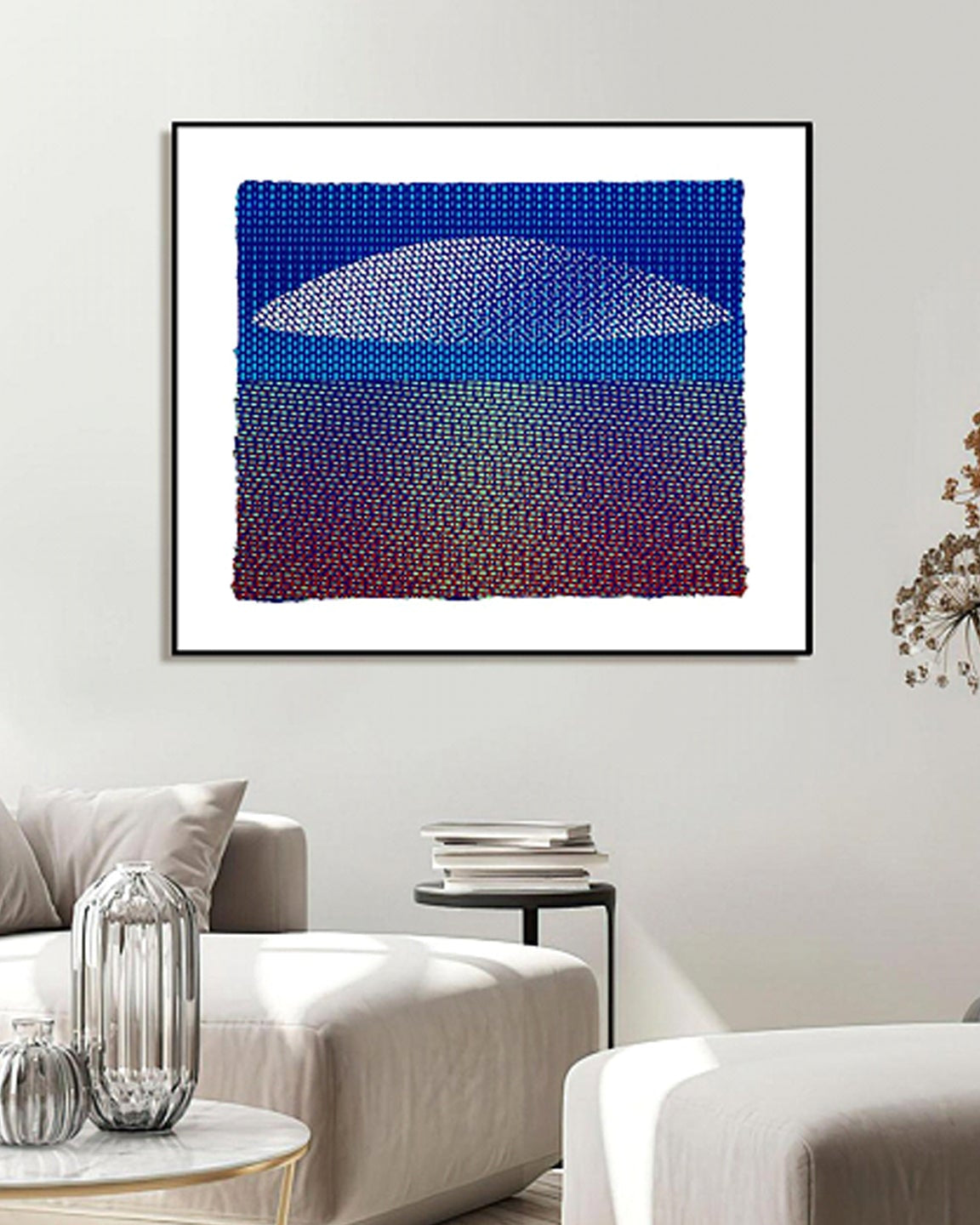 Celestial Grid 3D Abstract Oil Painting