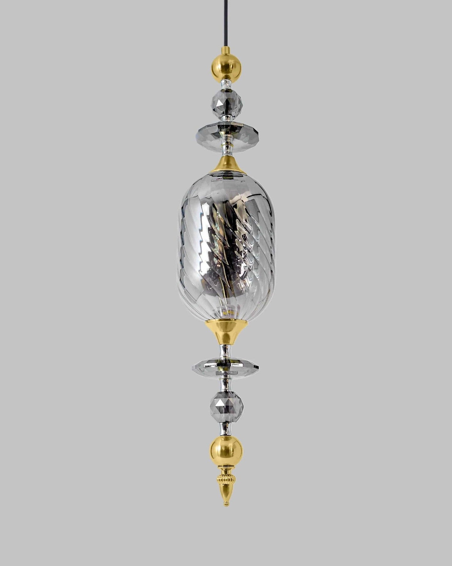 Vintage Royal Barrel Glass Pendant Light