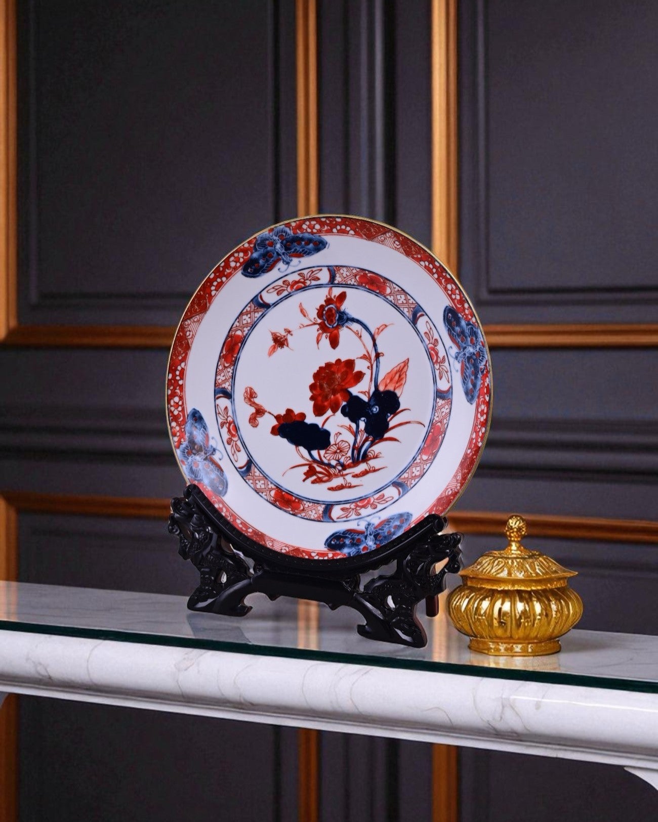 Oriental Imari Garden Decorative Plate - 10"