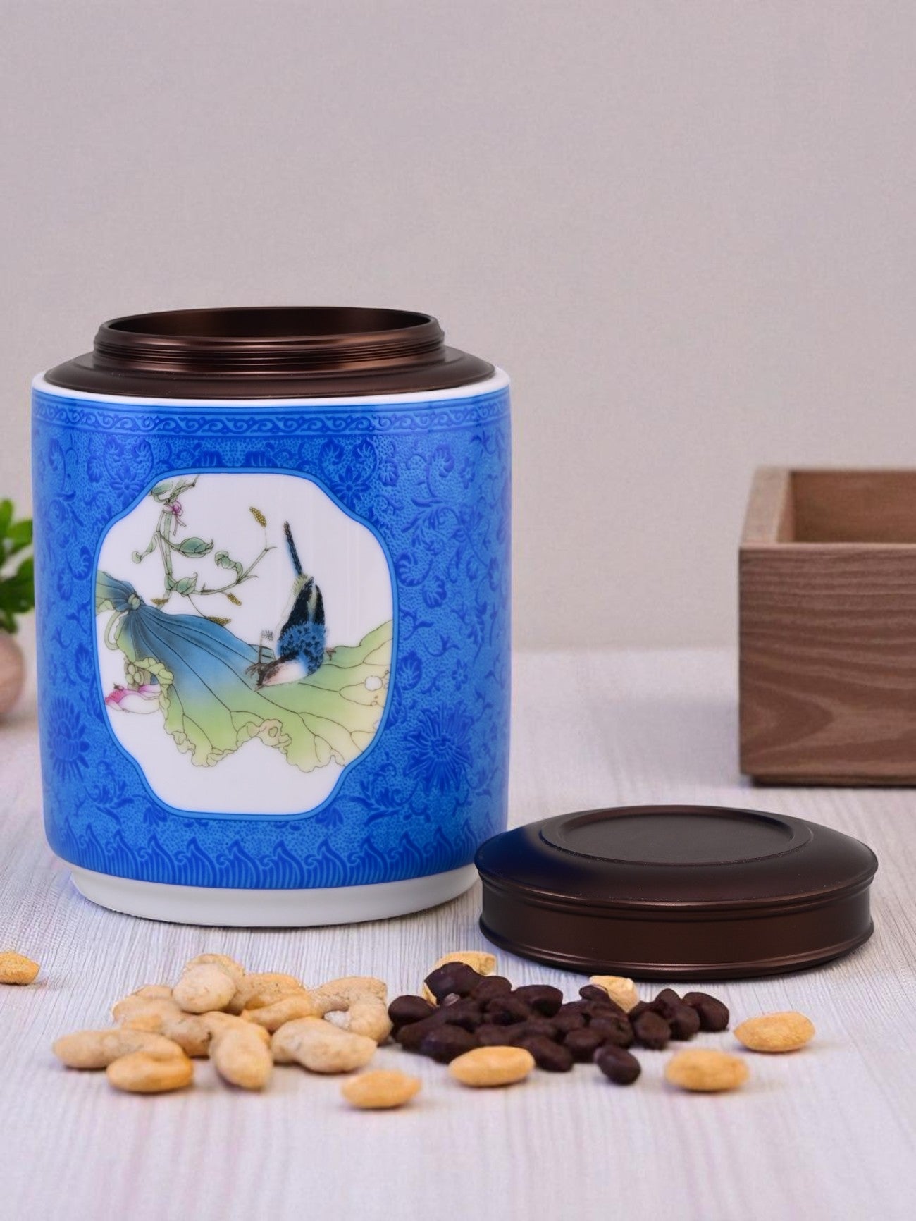 Canton Porcelain Storage Jar - Blue