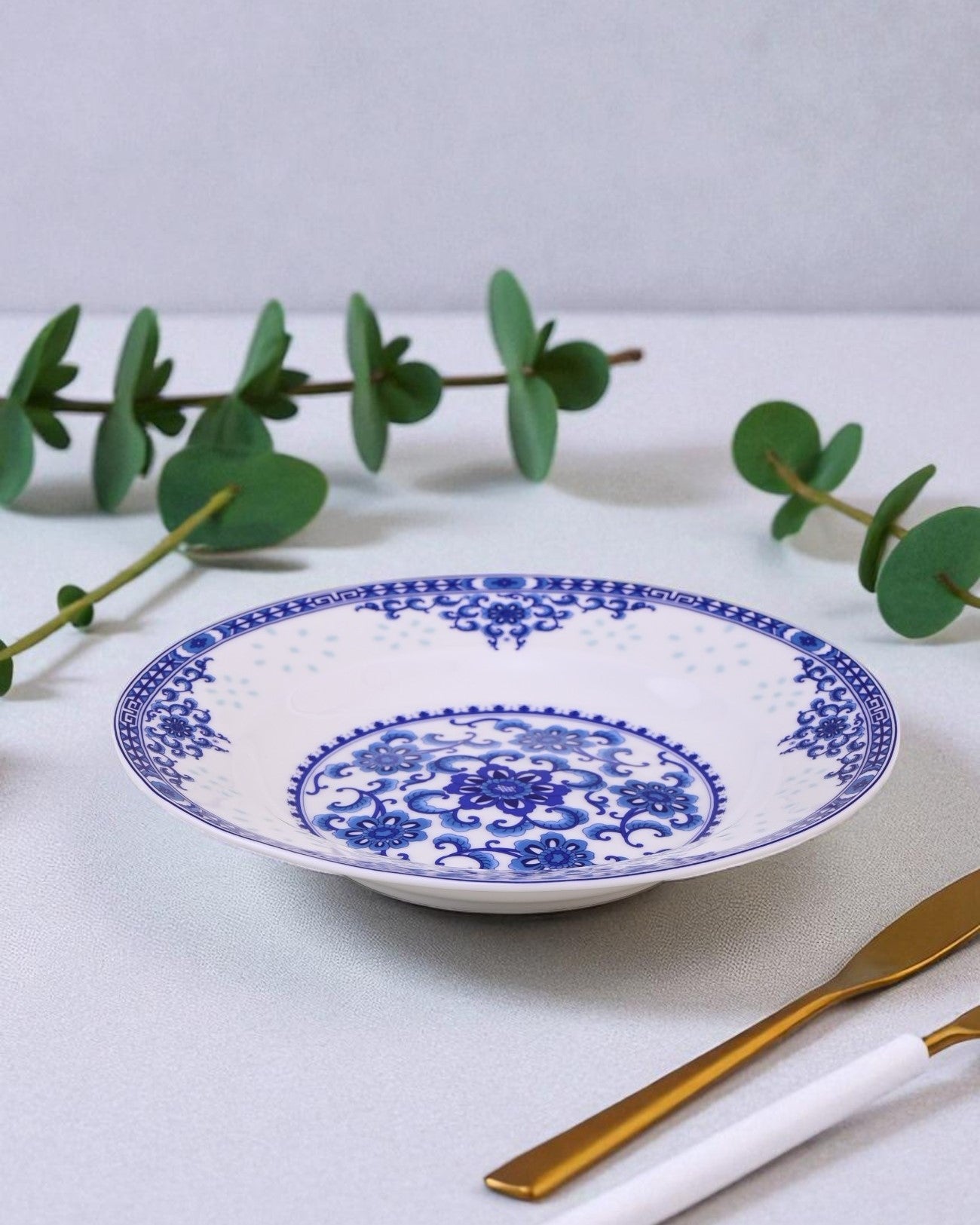 Heritage Blue Pottery Pasta Plate