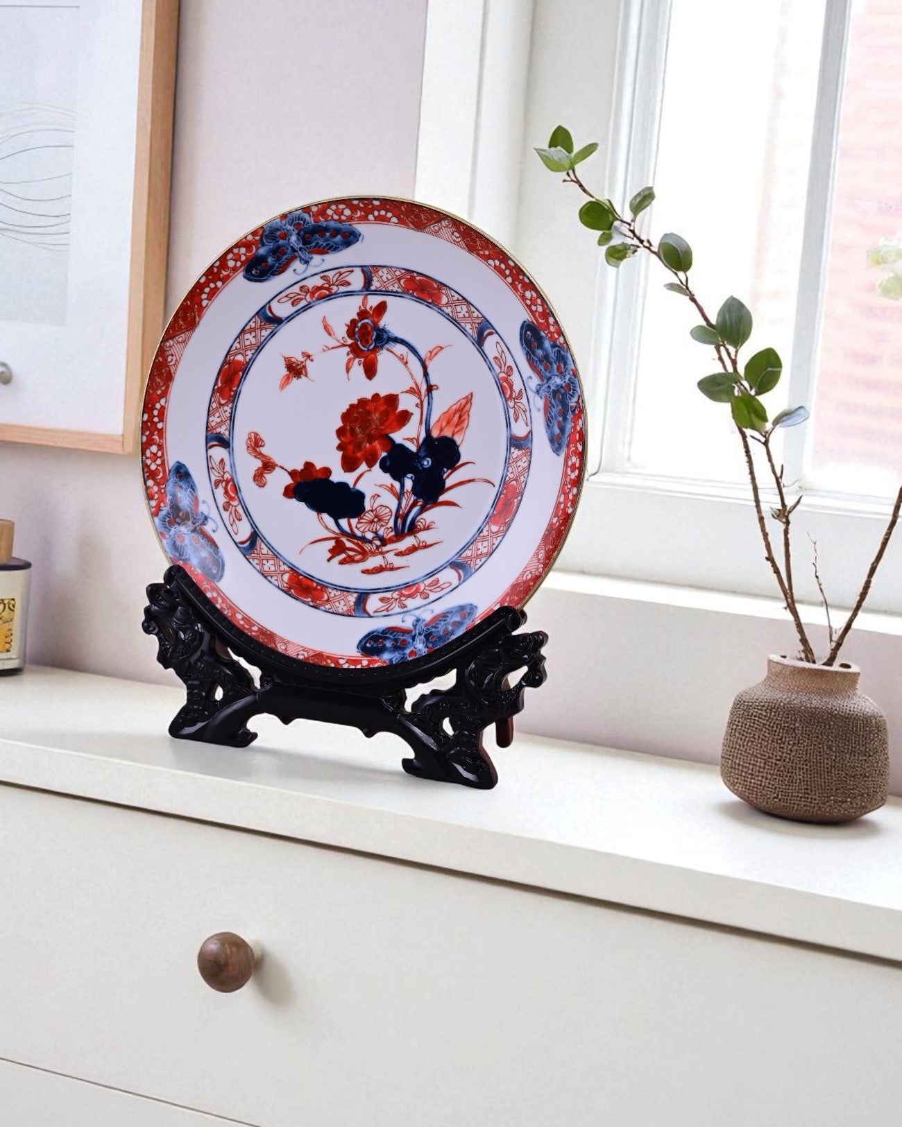 Oriental Imari Garden Decorative Plate - 10"