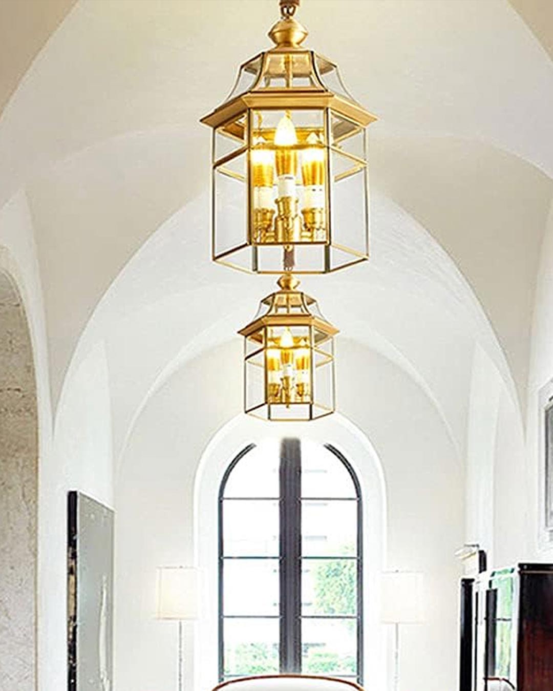 'European' Brass Pendant Light - The Decor Kart