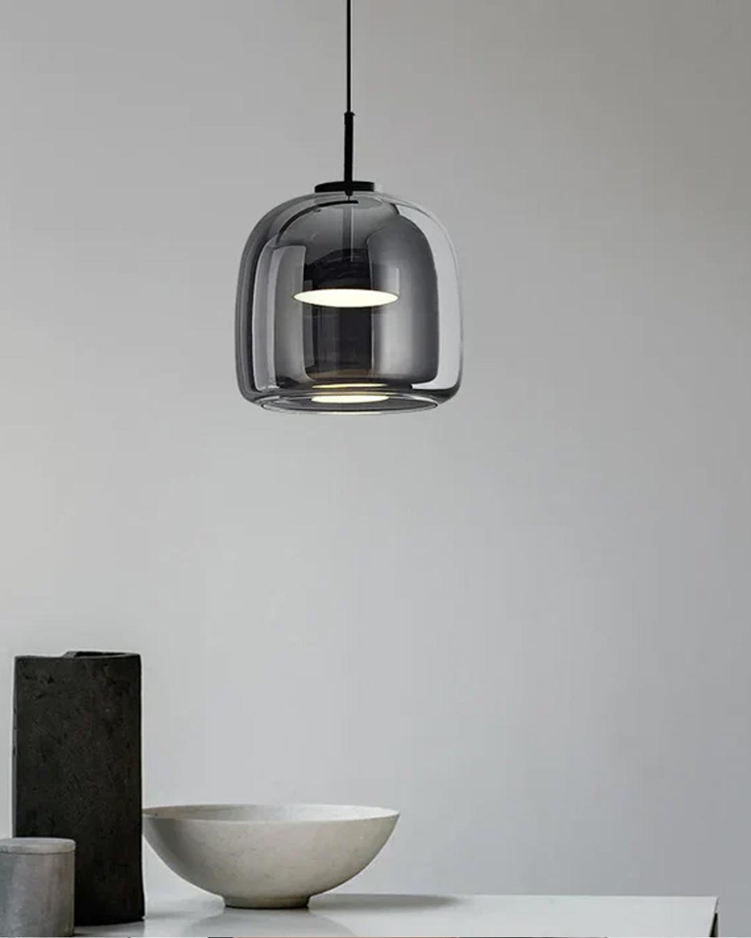 Valentino Ceiling Pendant Light - Smoke - Set Of 2 - The Decor Kart
